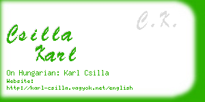 csilla karl business card